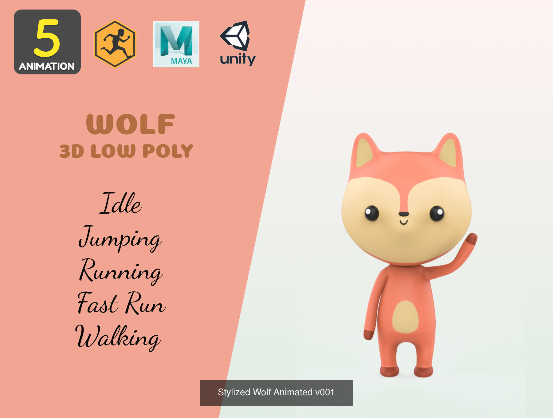 Stylized Animal Animated Pack 1 3D Model Collection_13