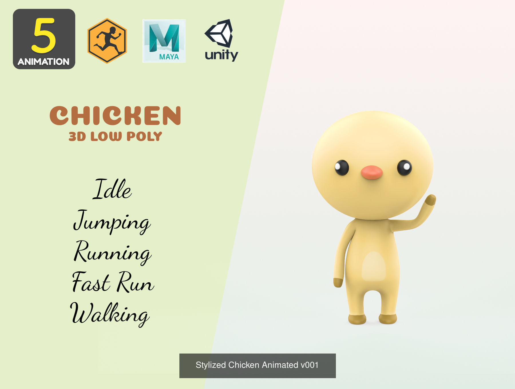 Stylized Animal Animated Pack 1 3D Model Collection_4