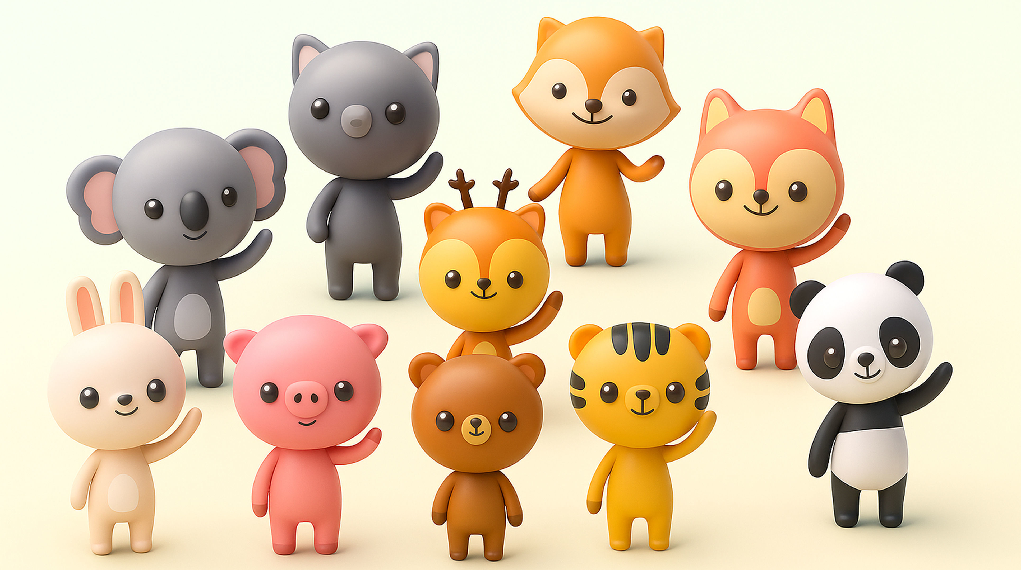 Stylized Animal Animated Pack 1 3D Model Collection_1