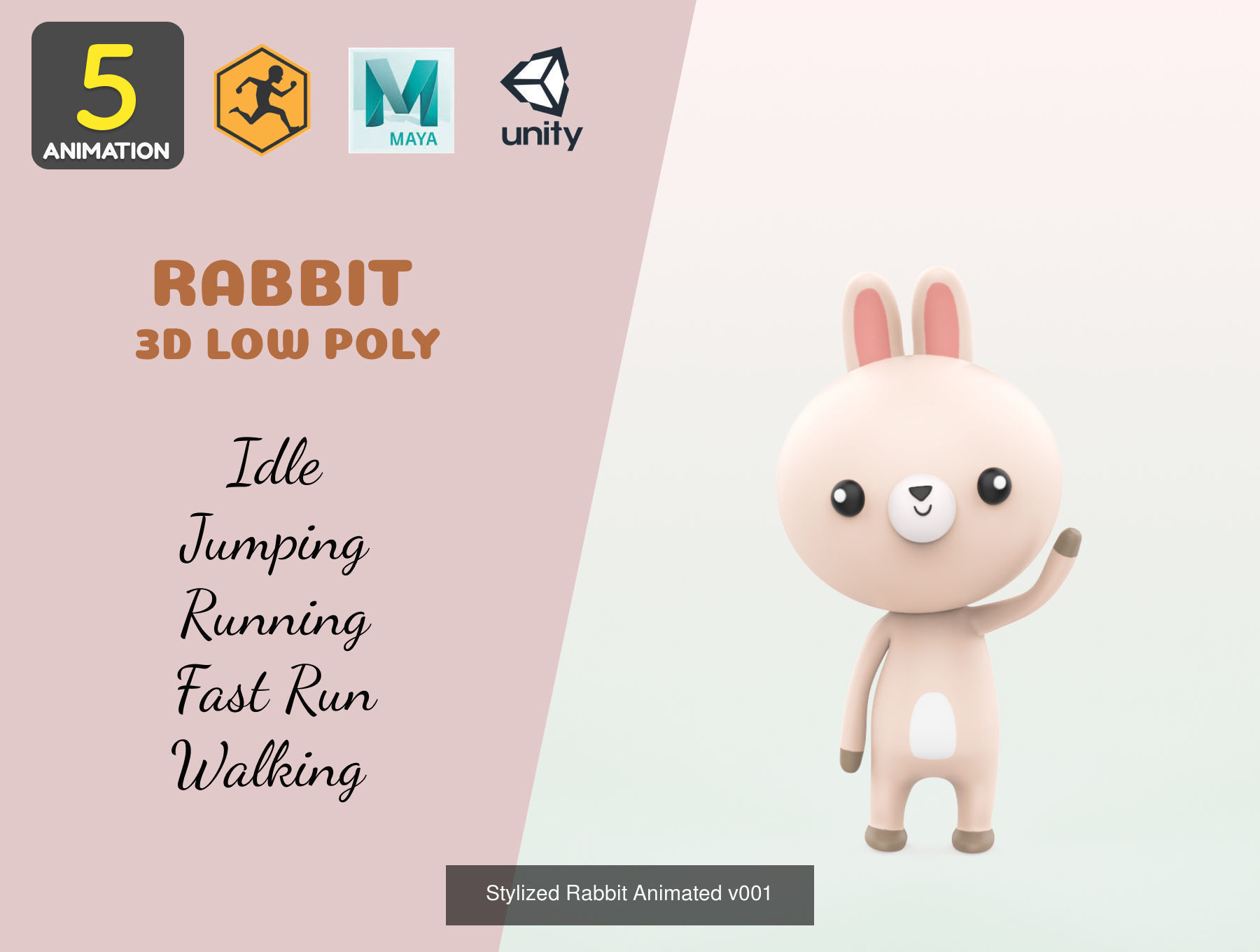 Stylized Animal Animated Pack 1 3D Model Collection_10