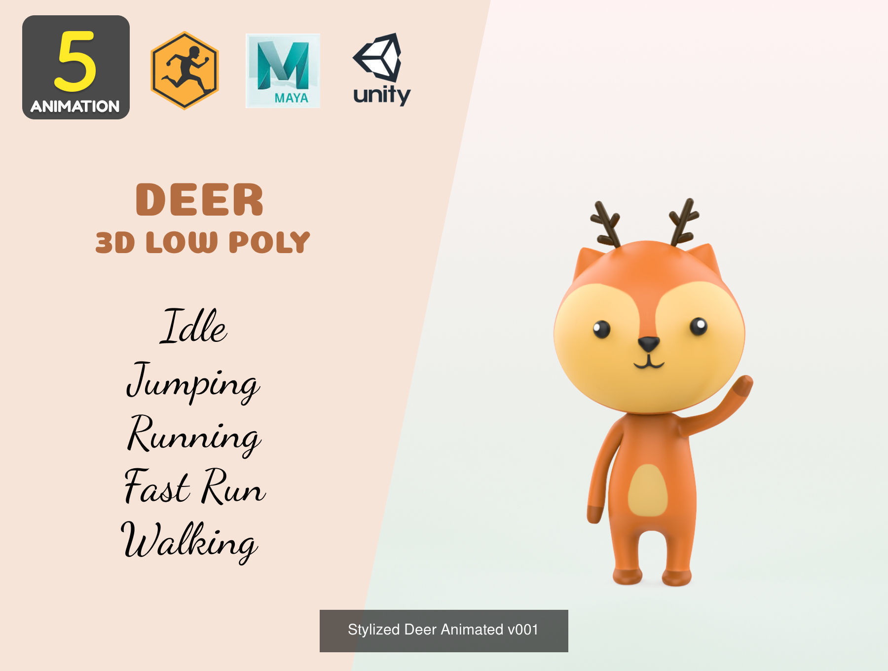 Stylized Animal Animated Pack 1 3D Model Collection_5