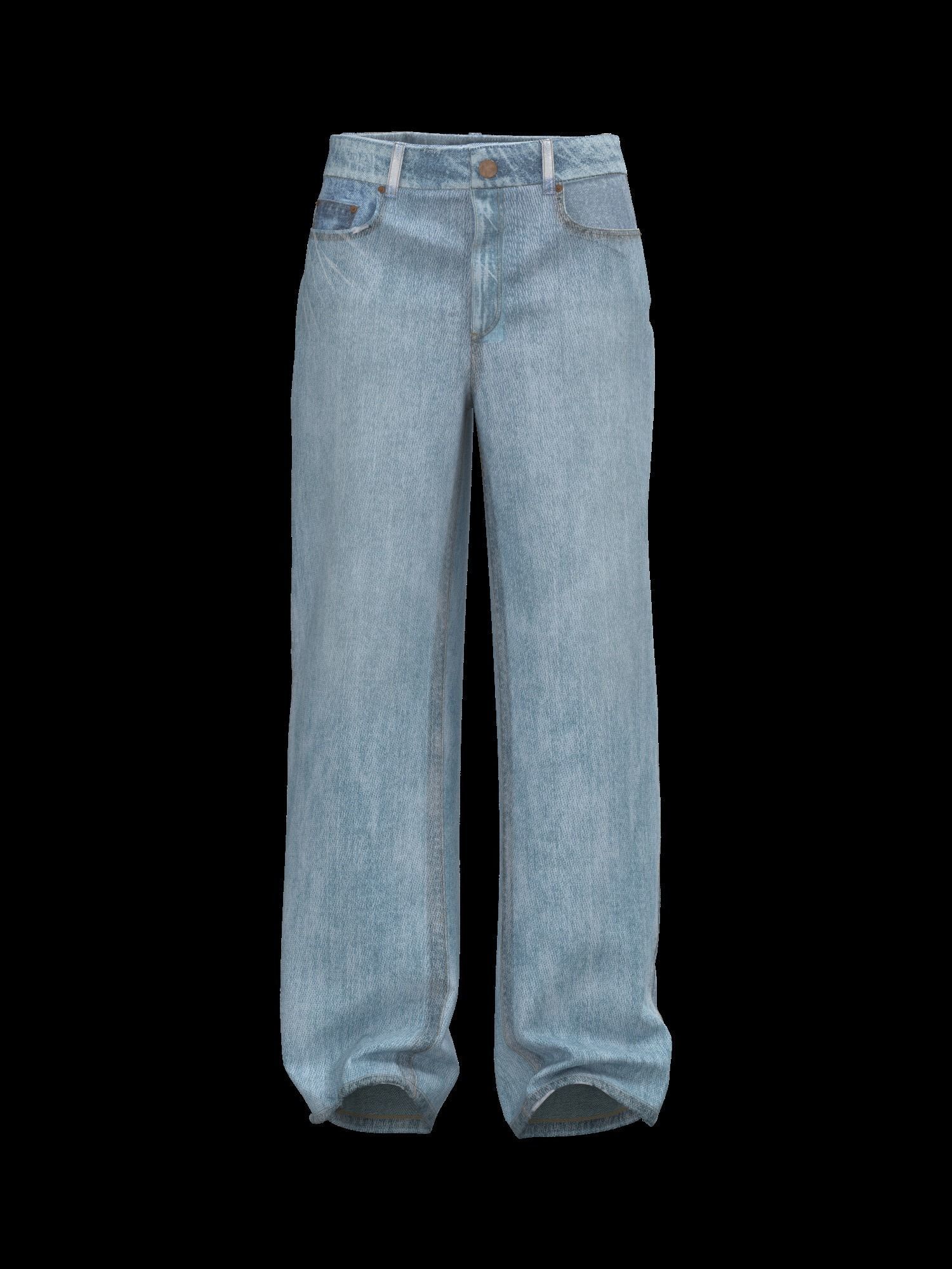 Female denim jean 3D model_1