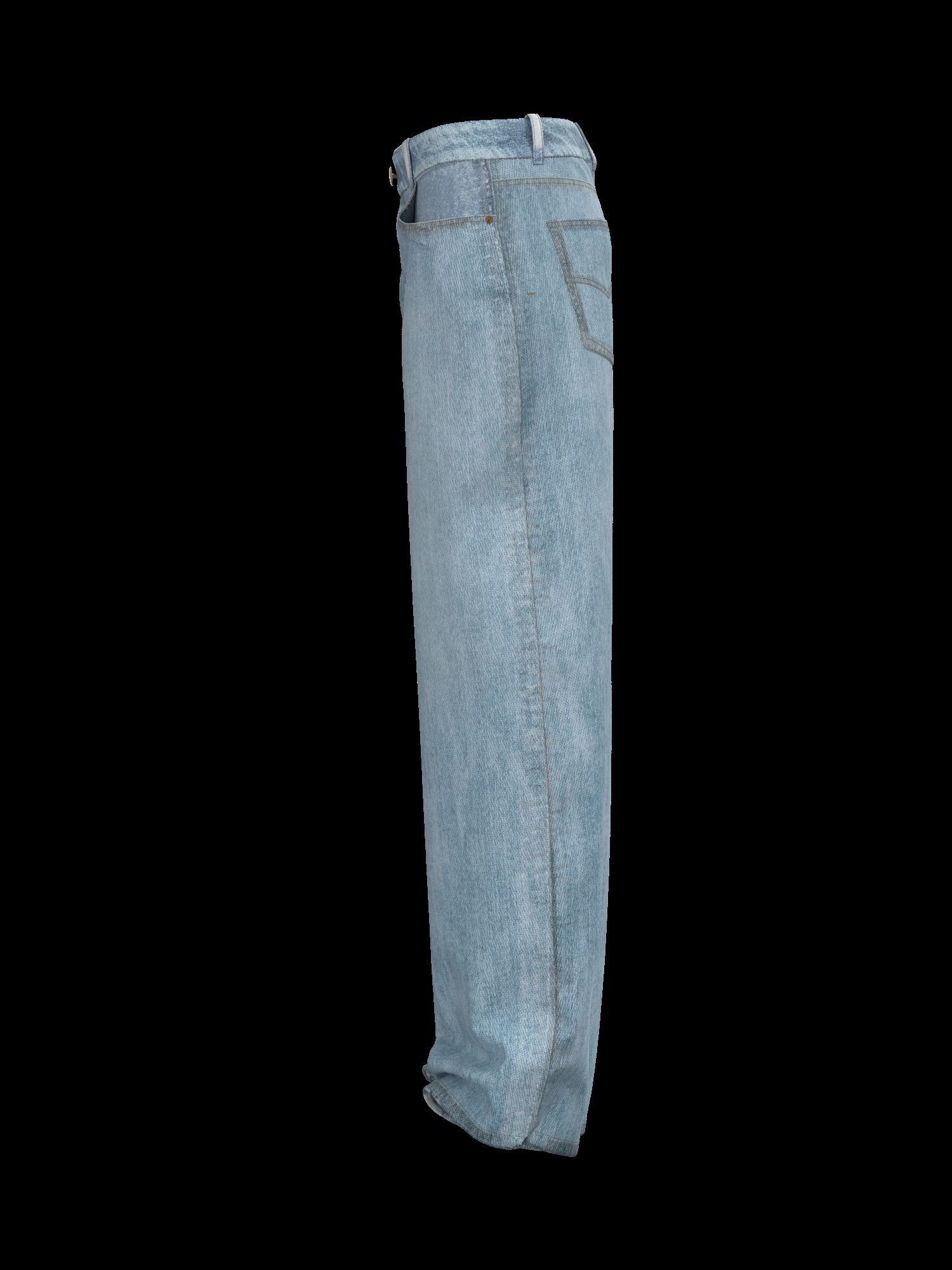 Female denim jean 3D model_5