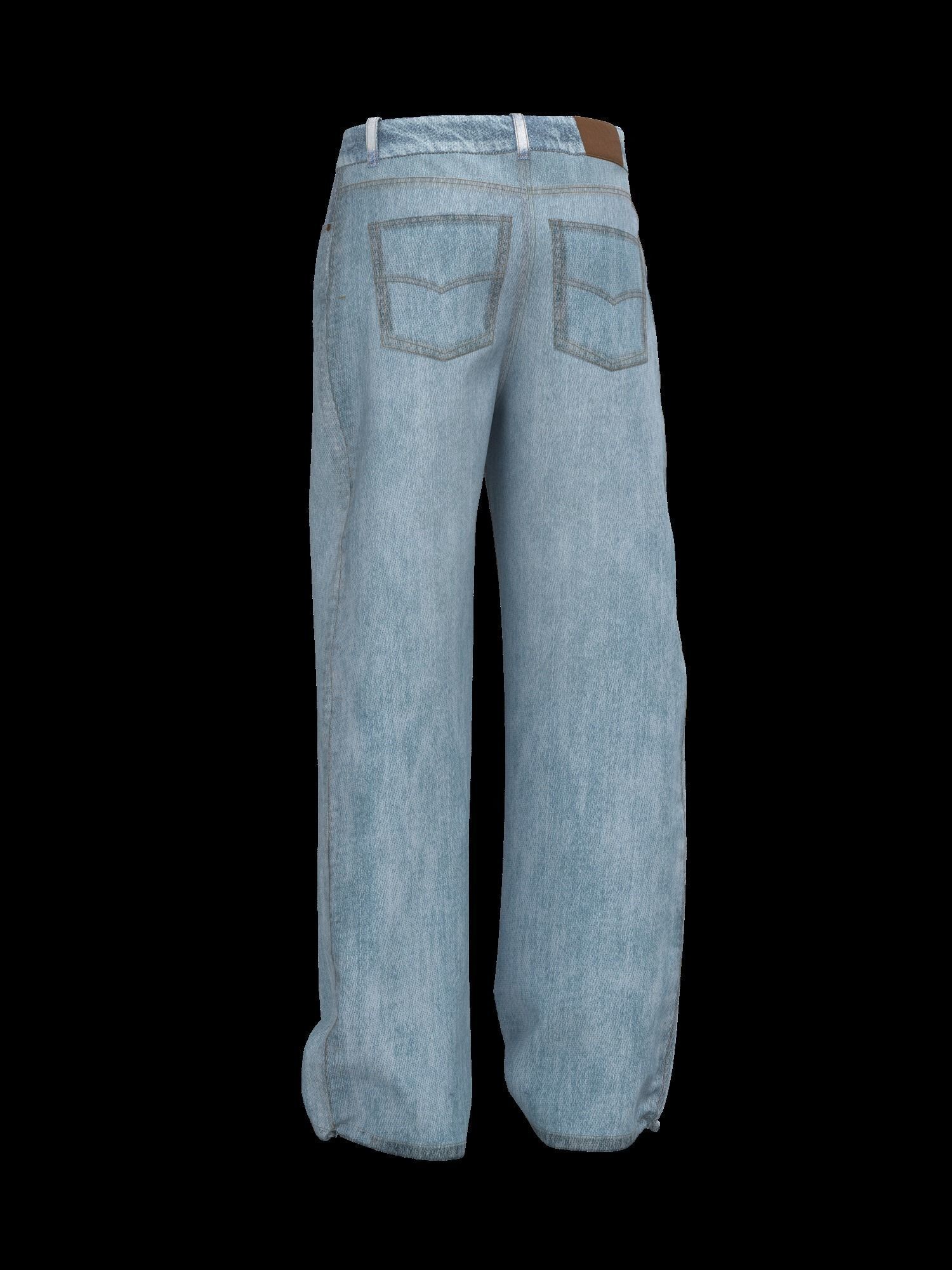 Female denim jean 3D model_16