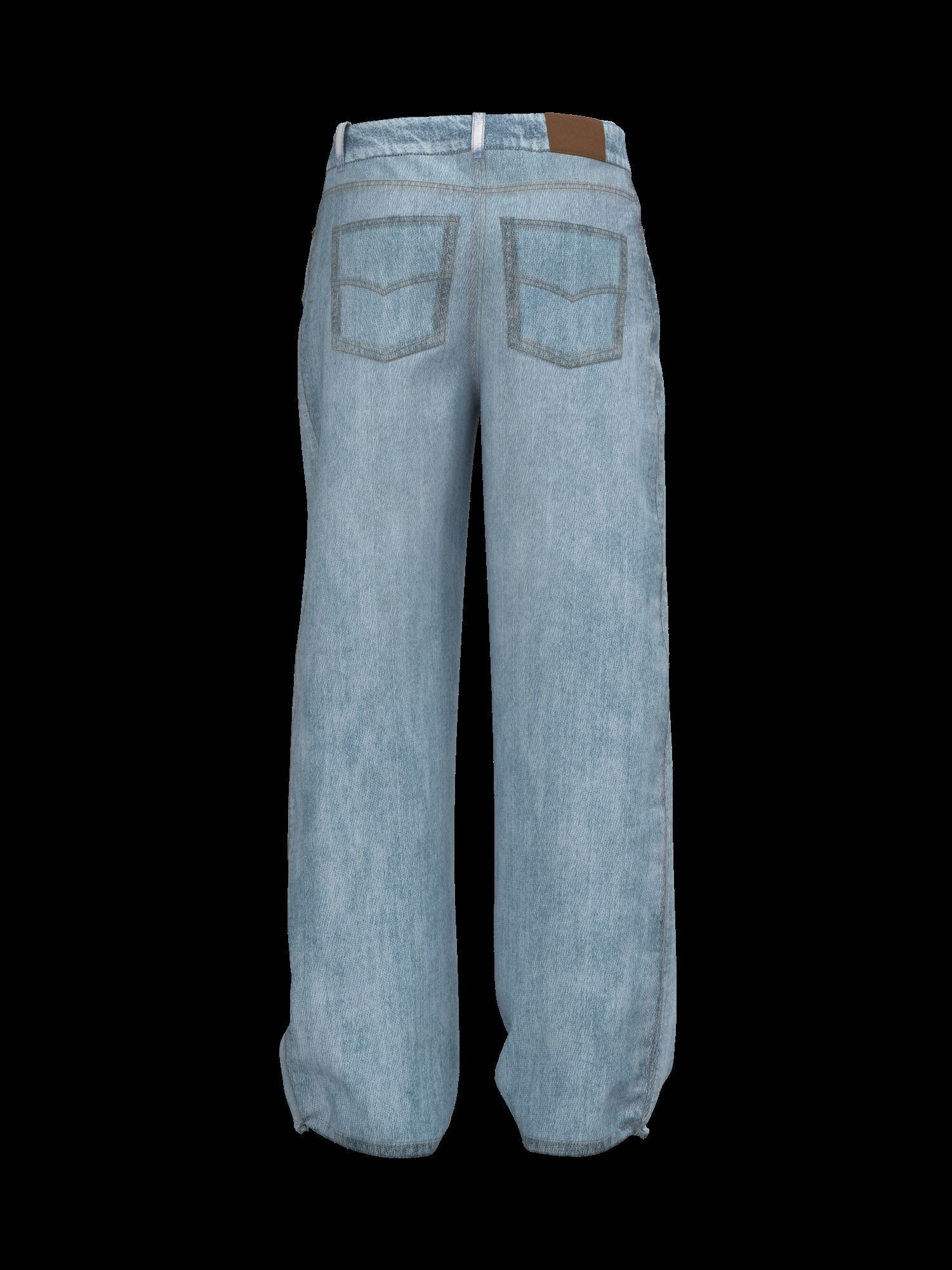 Female denim jean 3D model_15