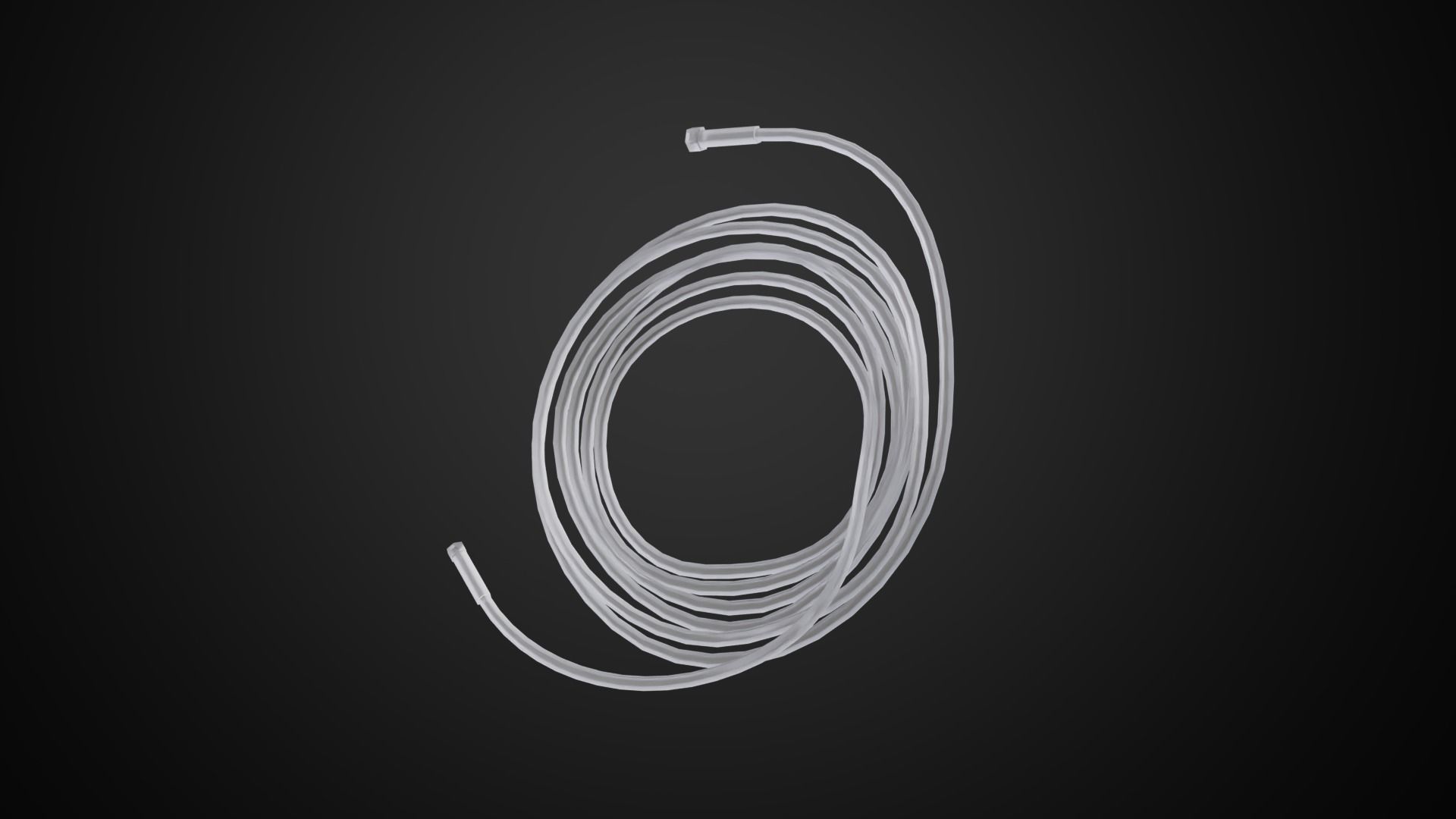 Oxygen Hose Nasal Low-poly 3D model_3