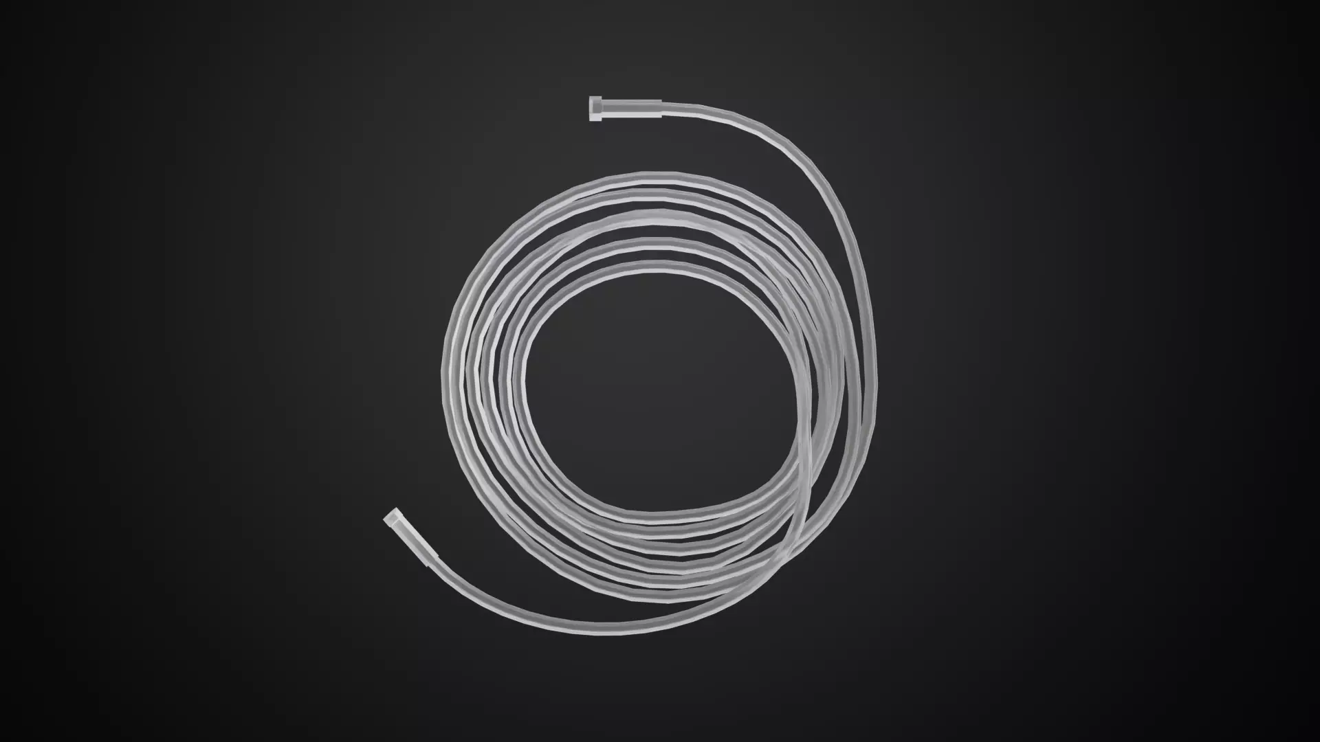 Oxygen Hose Nasal Low-poly 3D model_0
