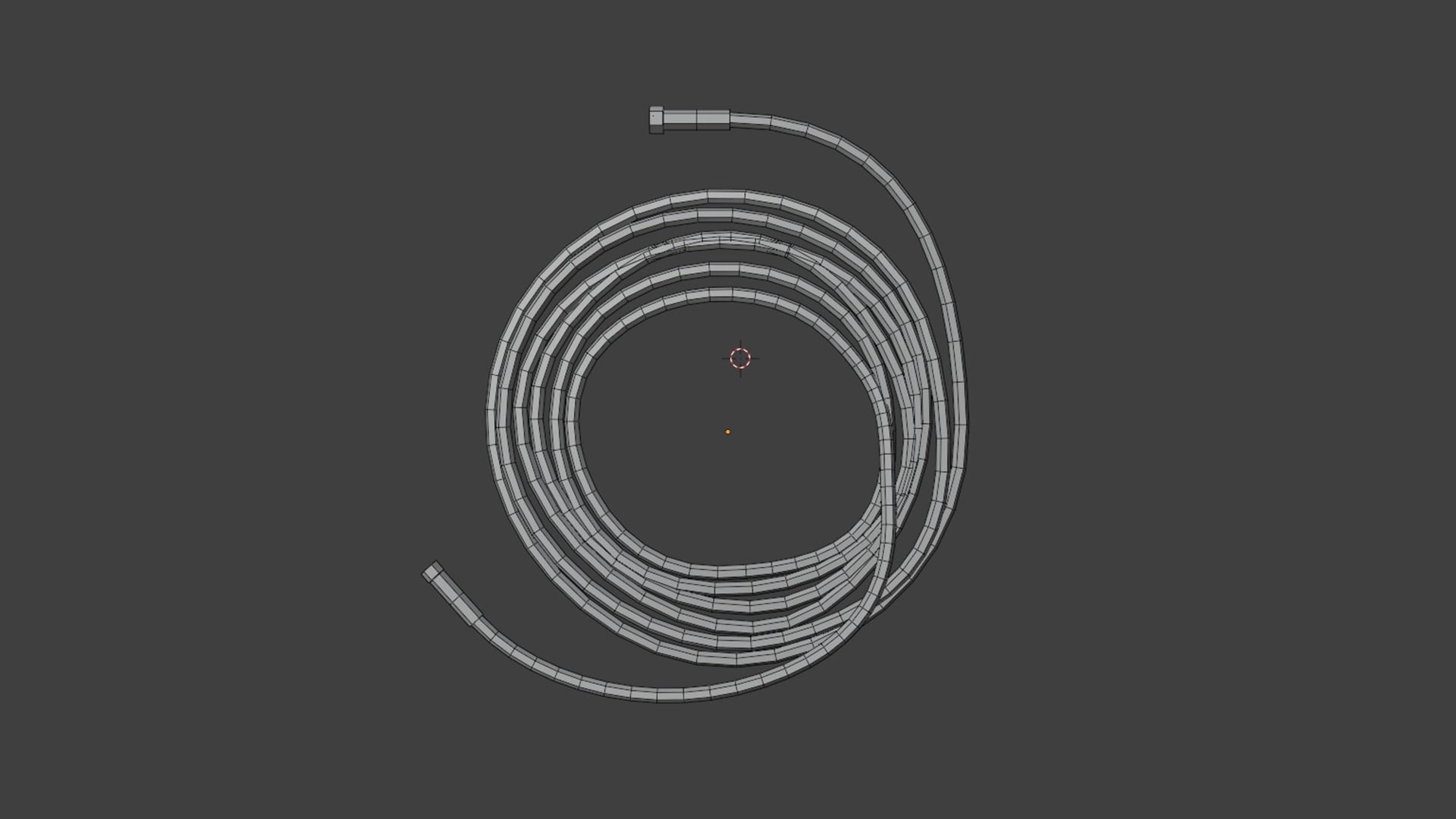 Oxygen Hose Nasal Low-poly 3D model_1