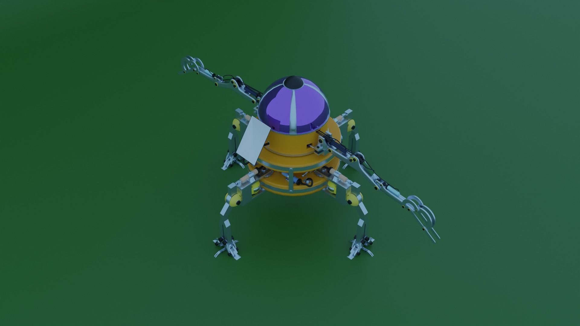 Hydraulic robot 3D model_1