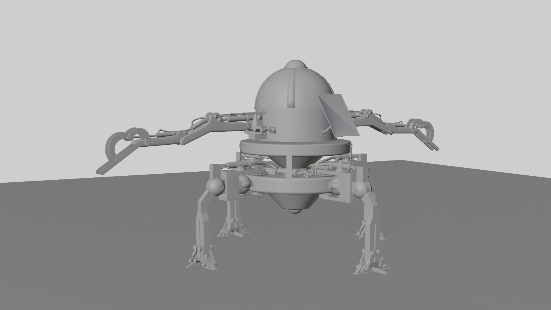 Hydraulic robot 3D model_2