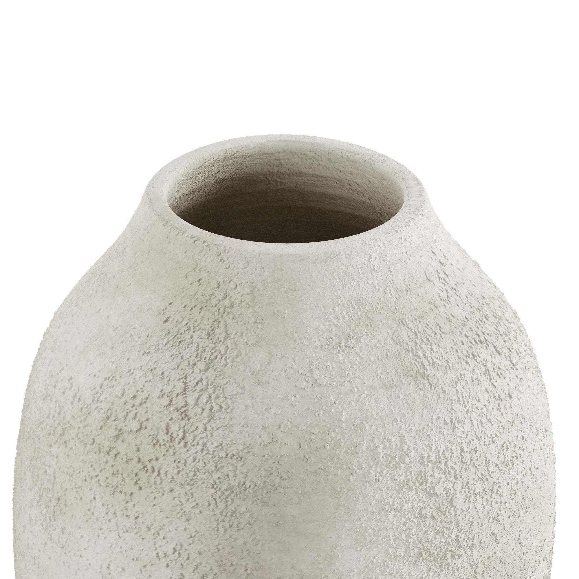 Rough Effect Ceramic Vase 3D model_3