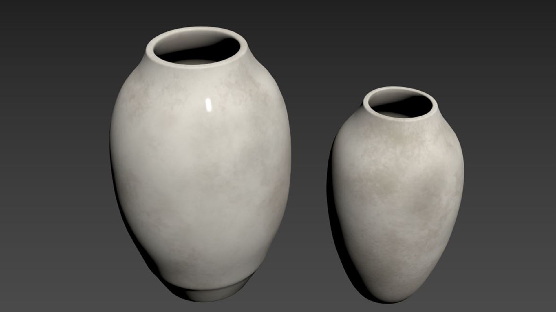 Rough Effect Ceramic Vase 3D model_4