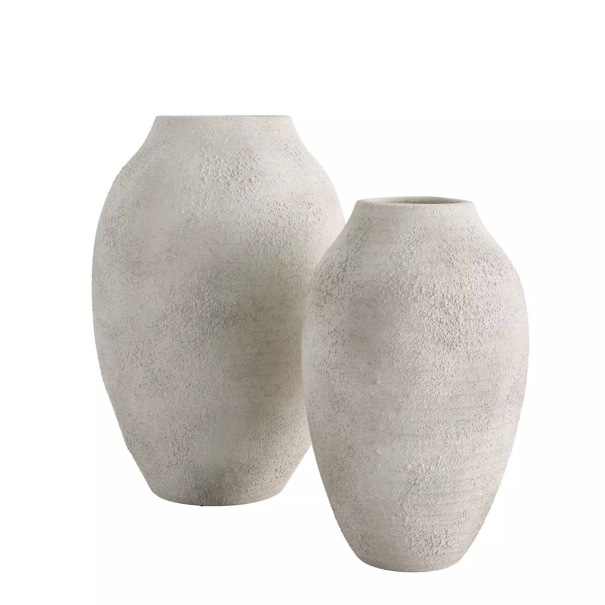 Rough Effect Ceramic Vase 3D model_0