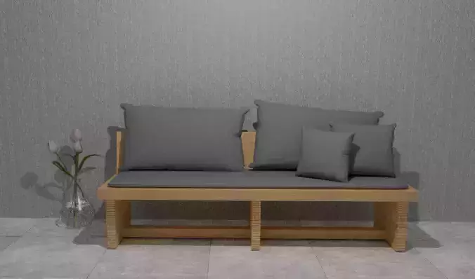 milimalistic sofa Free 3D model