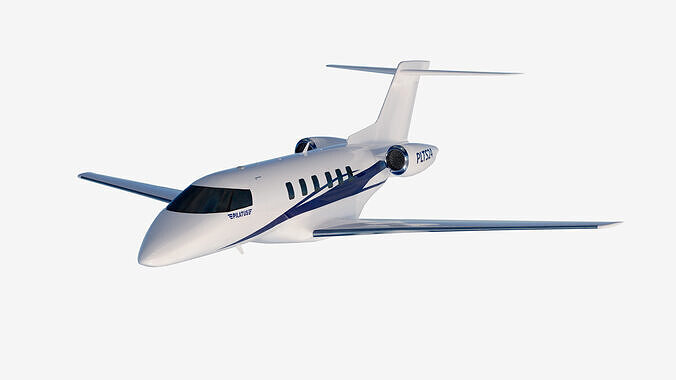 Pilatus PC-24 Private Jet Airplane 3D Model  game-ready Low-poly 3D model
