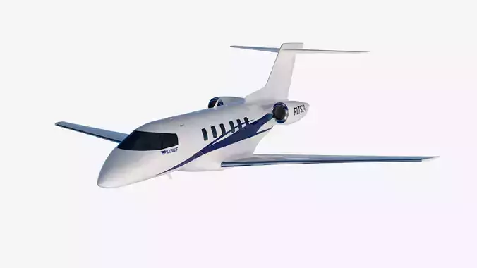 Pilatus PC-24 Private Jet Airplane 3D Model  game-ready Low-poly 3D model
