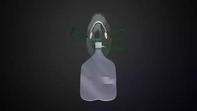 Rebreathing Mask Low-poly 3D model