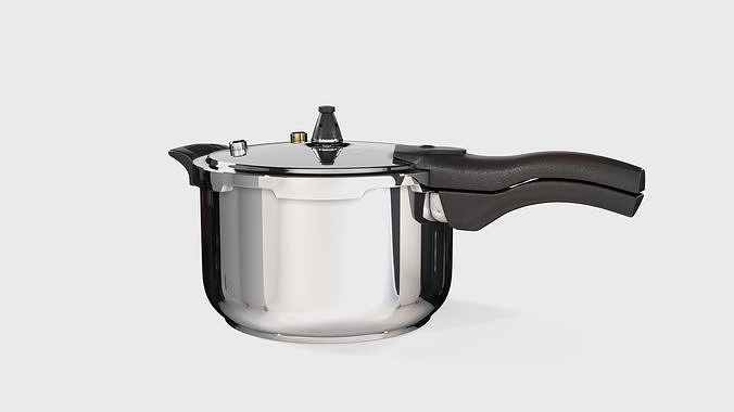 Cooker  Stainless Steel  Fast and Efficient Cooking 3D model
