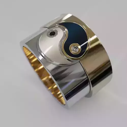 ring yin and yang obr 528 3D print model