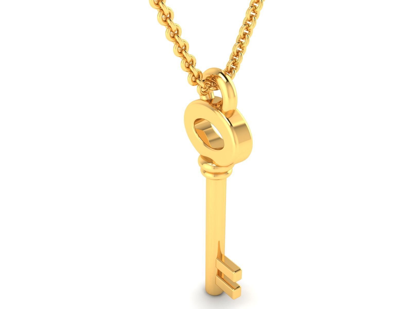 Lock Key  Charm Pendant 3dm renders details 3D print model_6