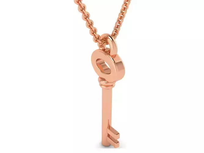 Lock Key  Charm Pendant 3dm renders details