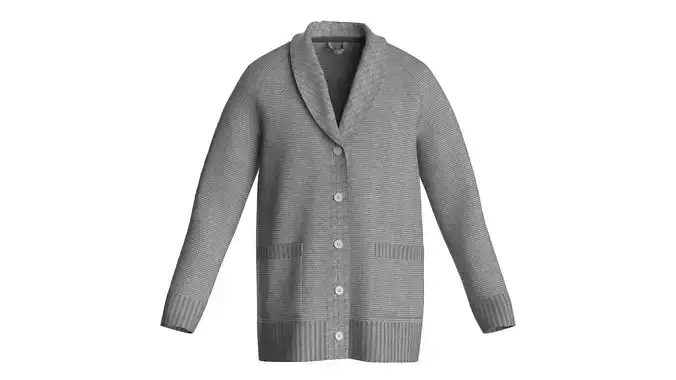 Male knit raglan cardigan