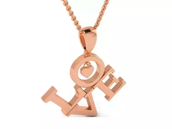 Love Heart Valentine Light wt Plain Gold Charm Pendant 3dm