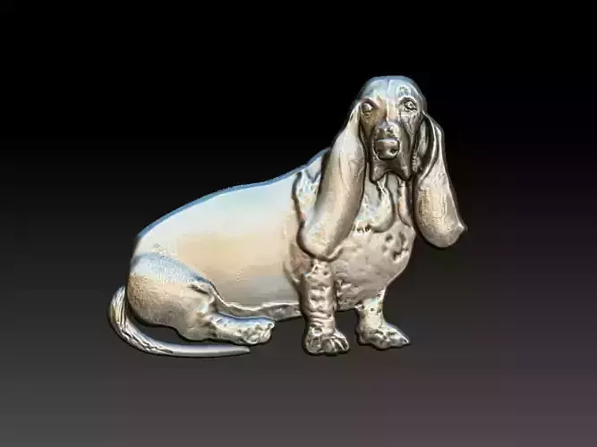 Basset Dog Rlief 3D print model