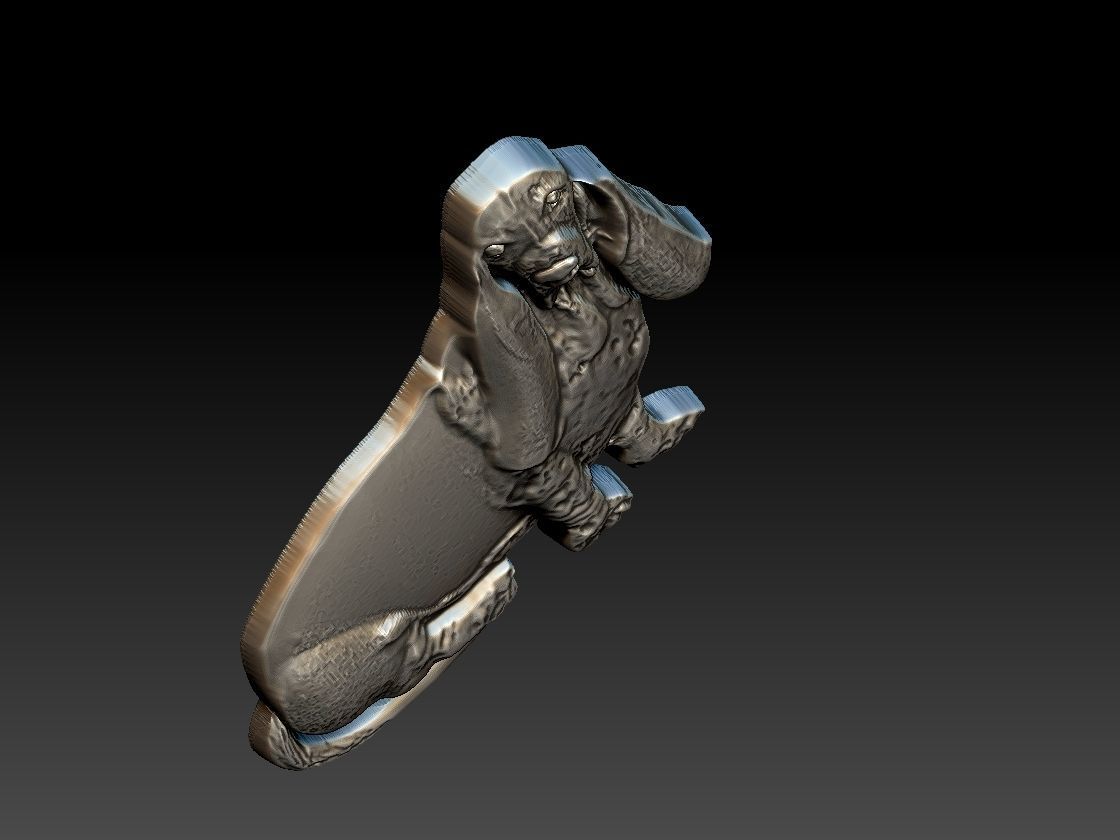 Basset Dog Rlief 3D print model_7