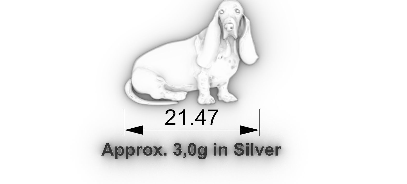 Basset Dog Rlief 3D print model_4