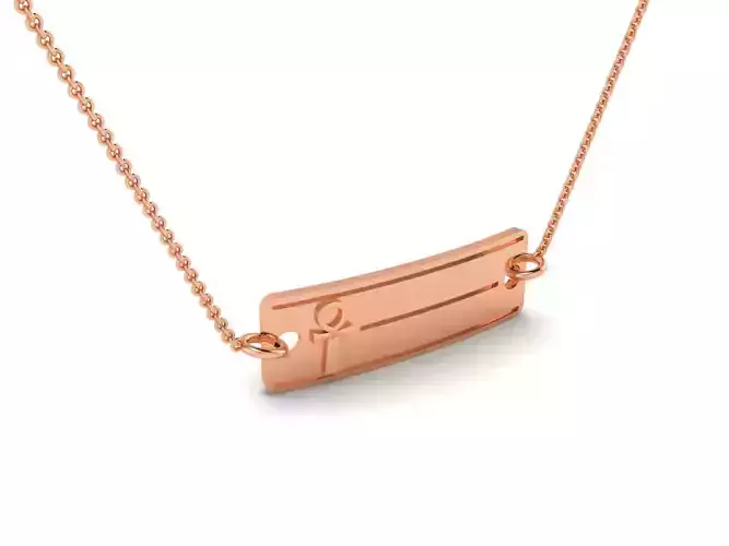 Light wt Plain Gold Charm Pendant 3dm renders details