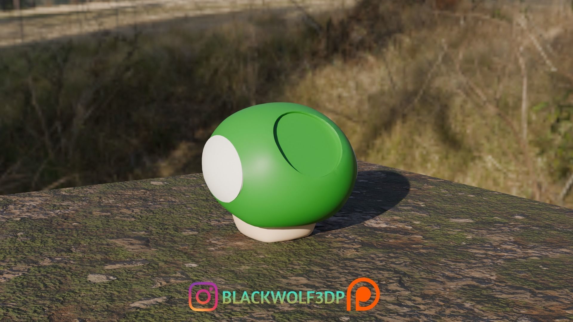 Super Mario mushroom magsafe charger holder for iPhone 3D print model_1