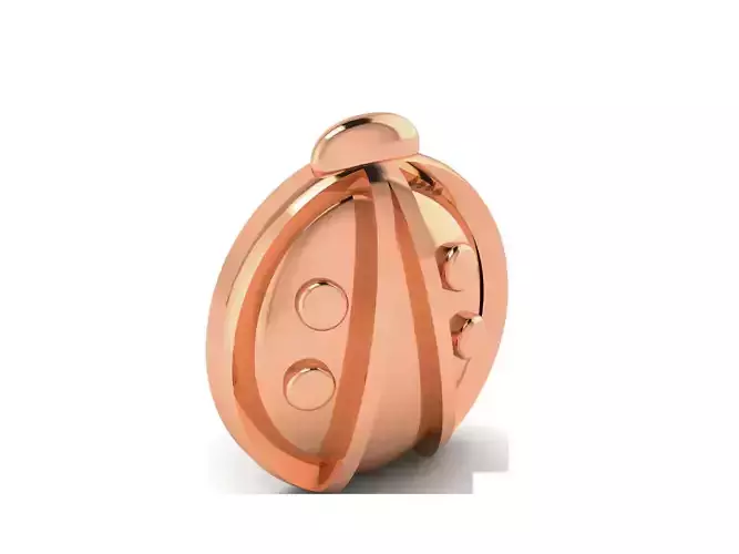 Light wt Plain Gold Charm Pendant 3dm renders details