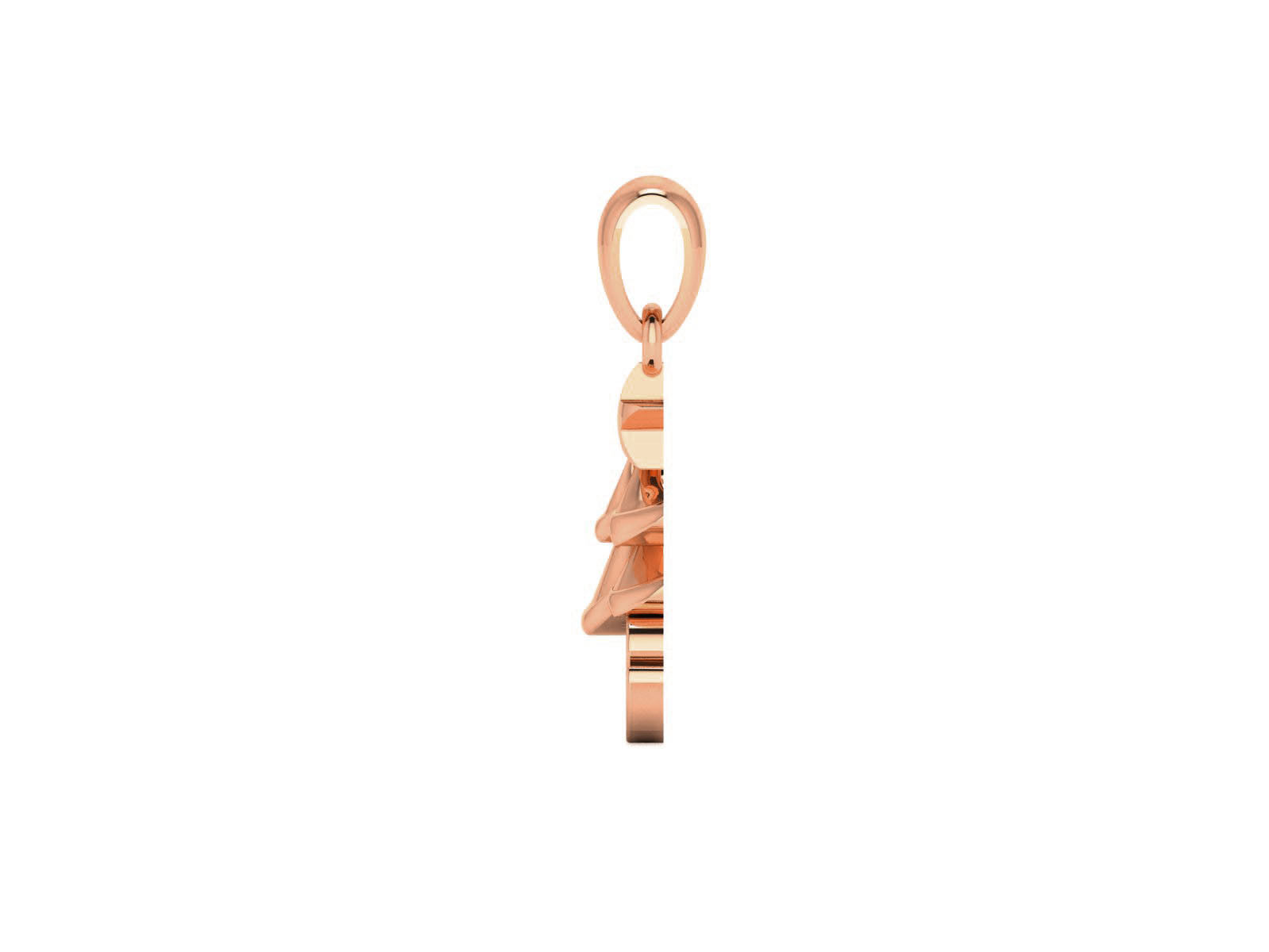 Love Light wt Plain Gold Charm Pendant 3dm renders details 3D print model_14