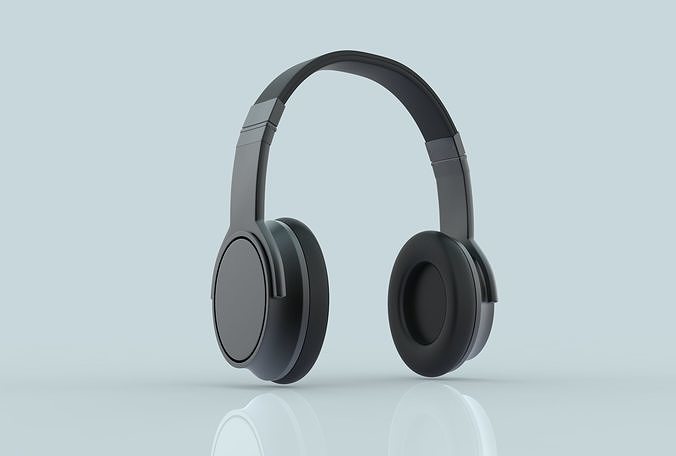 Black Headphones  3D model