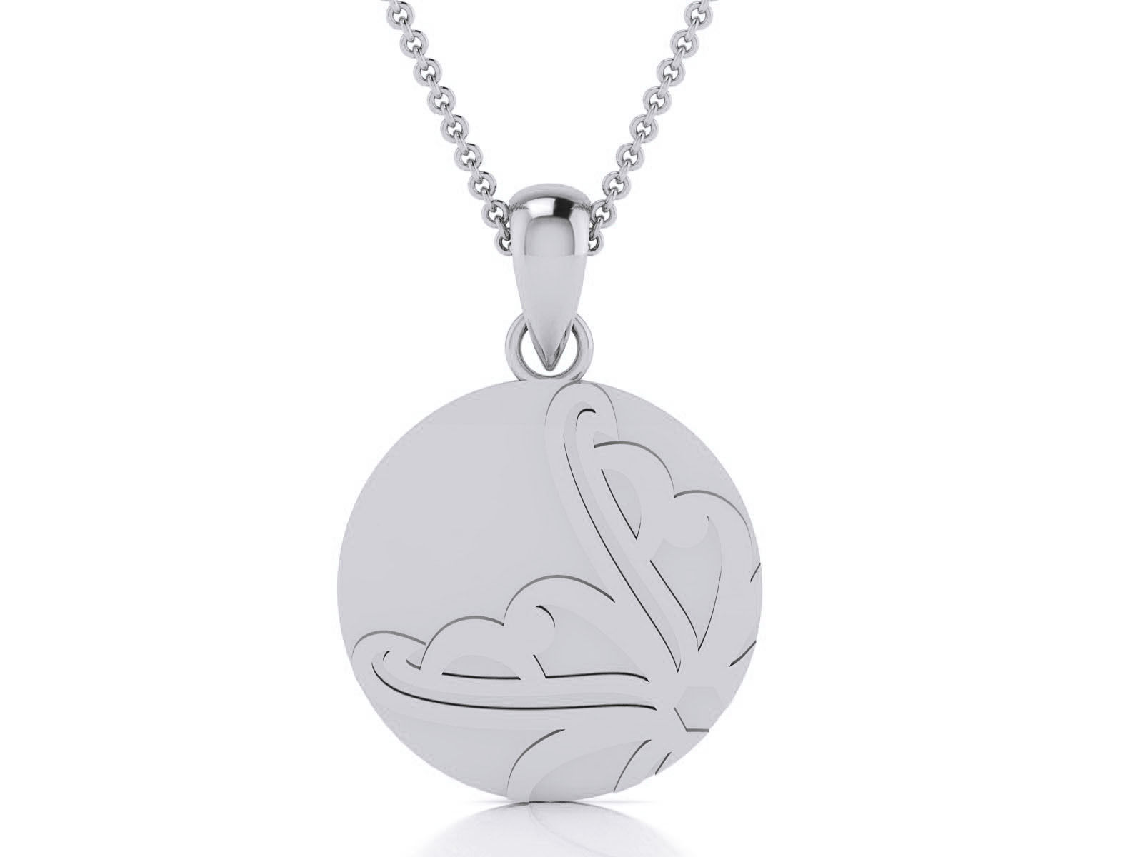 Light wt Plain Gold Charm Pendant 3dm renders details 3D print model_8