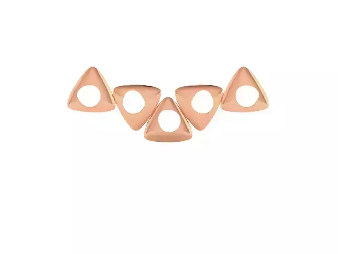 Light wt Plain Gold Charm Pendant 3dm renders details