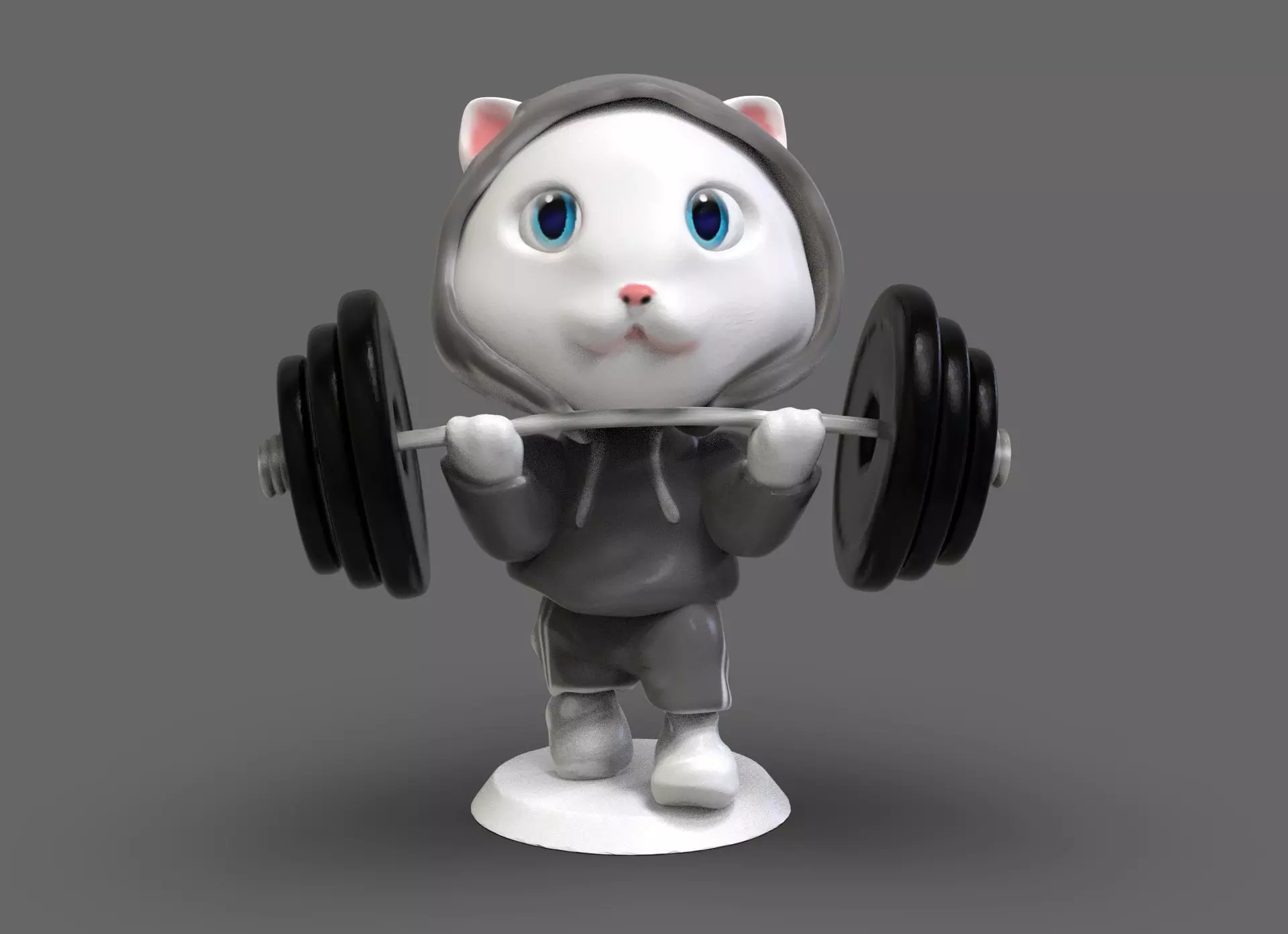 GYM Cat  3D print model_0