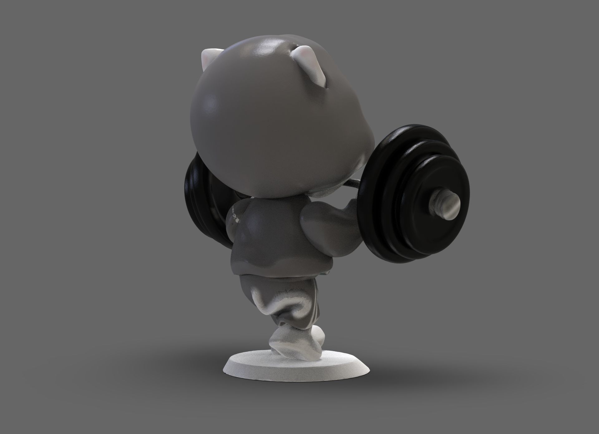 GYM Cat  3D print model_2