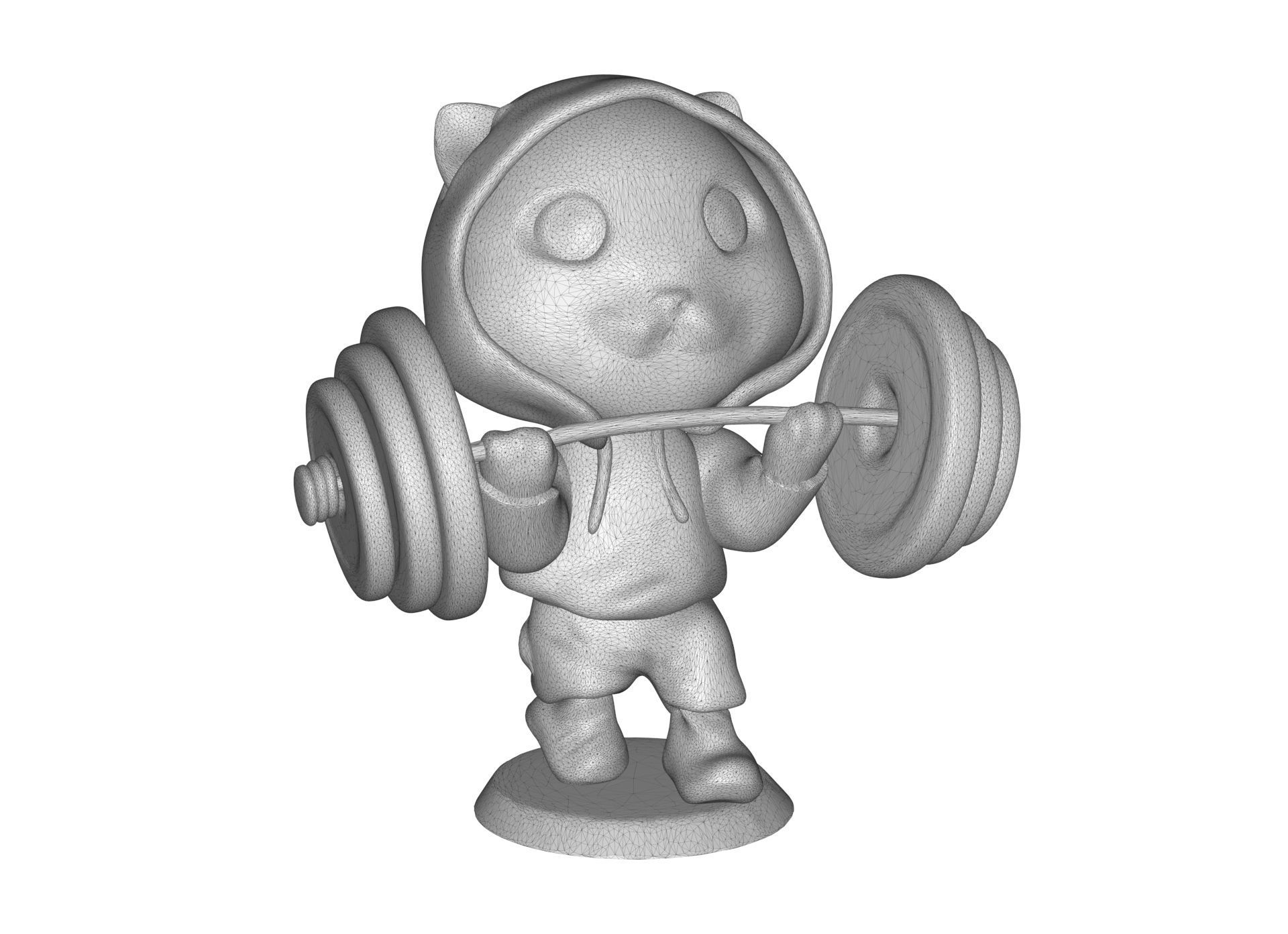 GYM Cat  3D print model_6