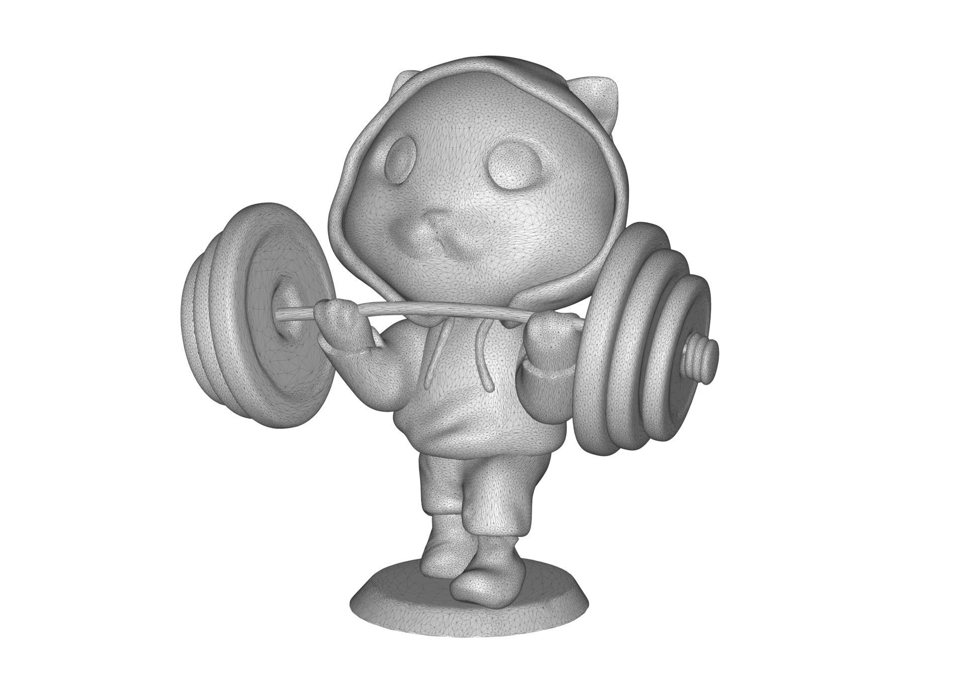 GYM Cat  3D print model_5