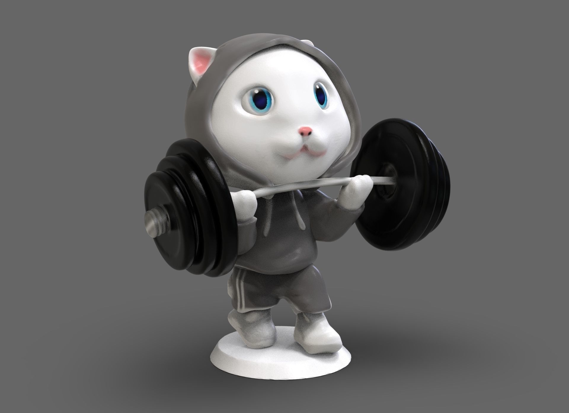 GYM Cat  3D print model_1