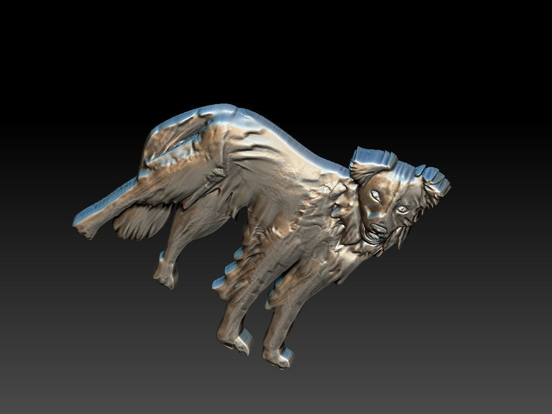 Border Collie Dog 3D print model_9