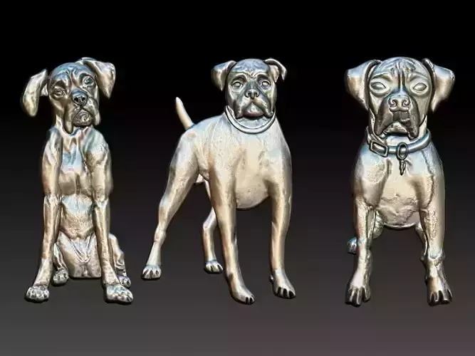Boxer Dogs 3D print model