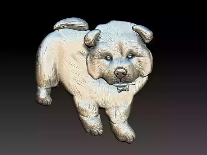 Chow Chow Dog Relief 3D print model