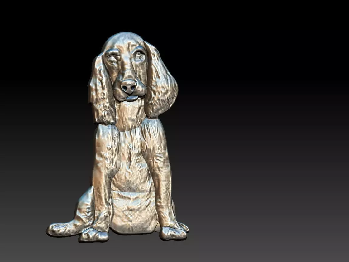 Cocker Dog Relief 3D print model