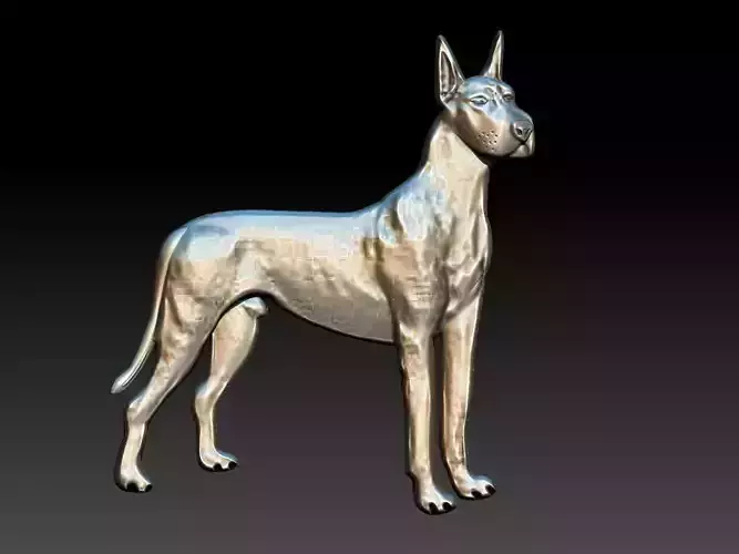 Great Dane - Dog Alemao - Relief 3D print model