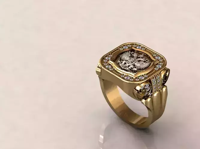 Ring men eagle 2 Ring man 3D print model