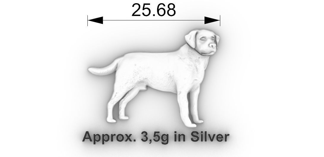 Labrador Dog Relief 3D print model_2