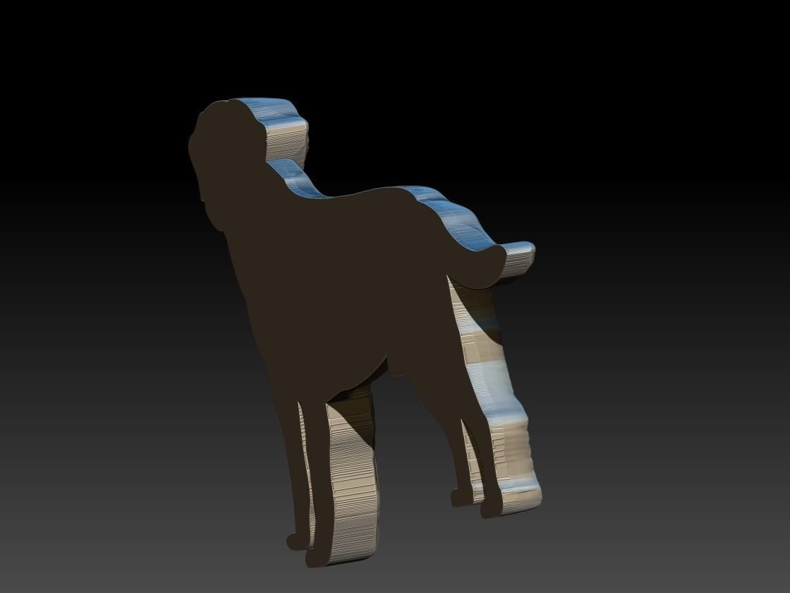 Labrador Dog Relief 3D print model_4